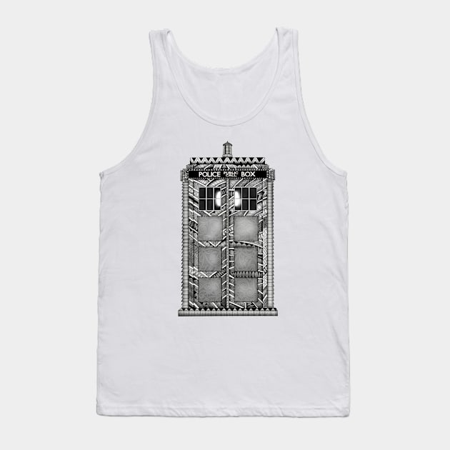 Phone booth with pattern Tank Top by Dezigner007